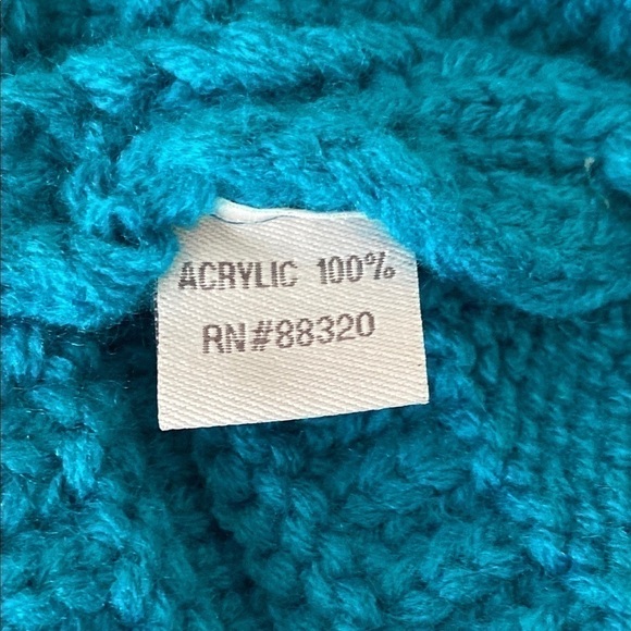 C.C Blue Knit Bohemian Beanie Whimsical Winter Hat - Picture 6 of 6